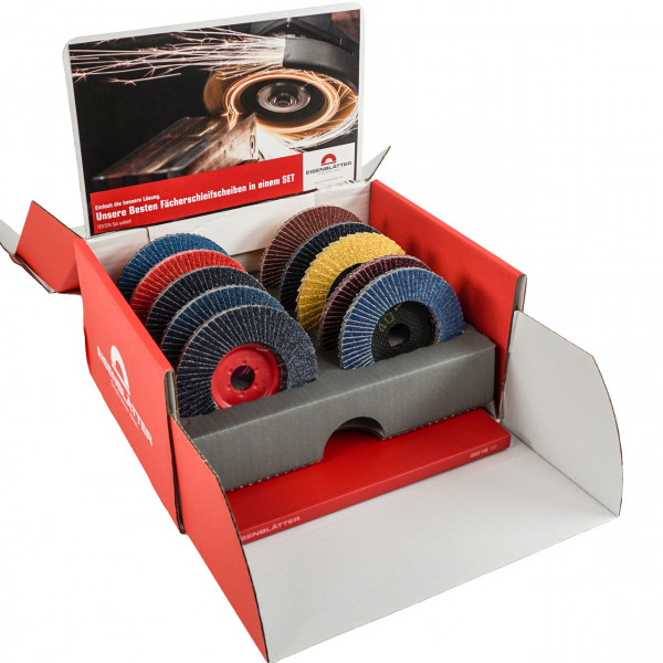 Fächerschleifscheiben Testset